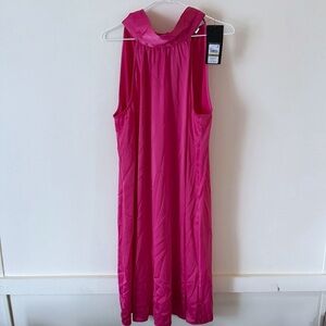 Nine West Hot pink halter midi summer dress size 14   NWT